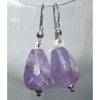 NSA|Argento 925 : Orecchini con ciondoli PERLE Briolette di AMETISTA