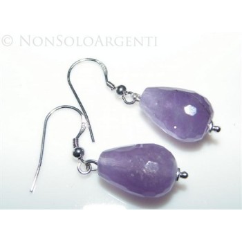 NSA|Argento 925 : Orecchini con ciondoli PERLE Briolette di AMETISTA