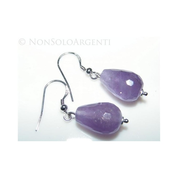 NSA|Argento 925 : Orecchini con ciondoli PERLE Briolette di AMETISTA