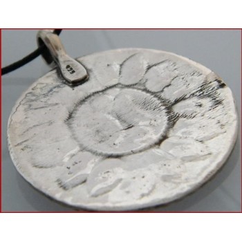 NSA|Ciondolo Argento 925 : Medaglione Grande inciso con laccio