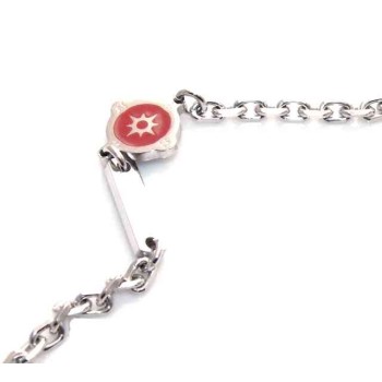 NSA|collana argento 925 rosa dei venti smalto rosso