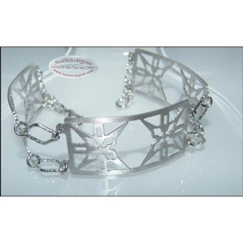 NSA|Argento 925 : Bracciale donna alto semi rigido in cofanetto regalo