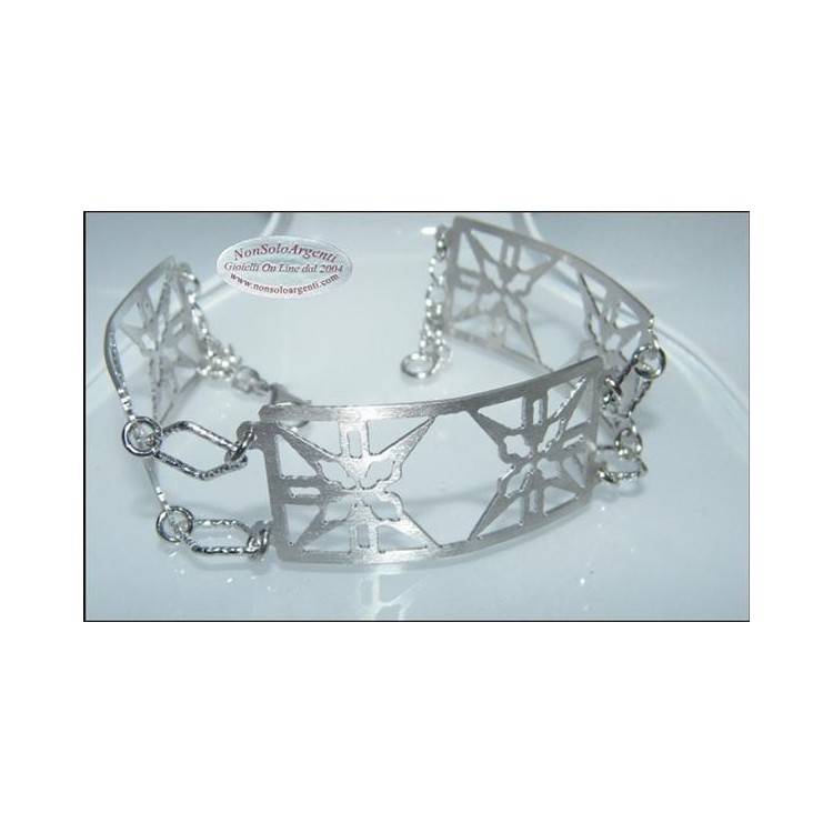 NSA|925 silver: High semi-rigid modular women's bracelet