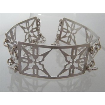 NSA|925 silver: High semi-rigid modular women's bracelet