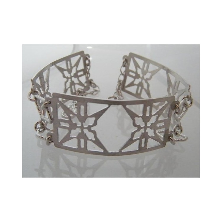 NSA|Argento 925 : Bracciale donna alto semi rigido in cofanetto regalo