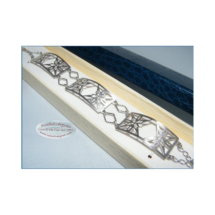 NSA|925 silver: High semi-rigid modular women's bracelet