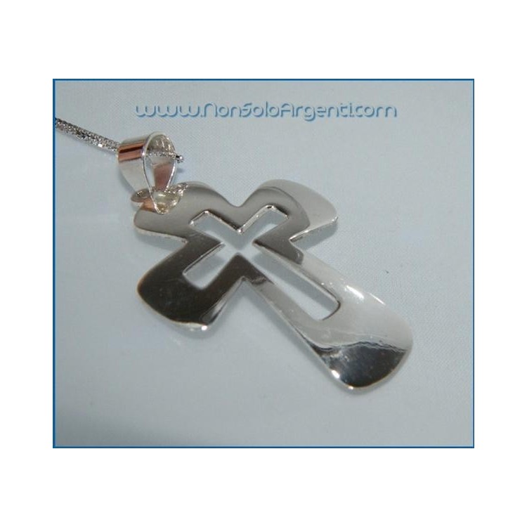 NSA|925 SILVER Choker with Cross Pendant necklace with crucifix