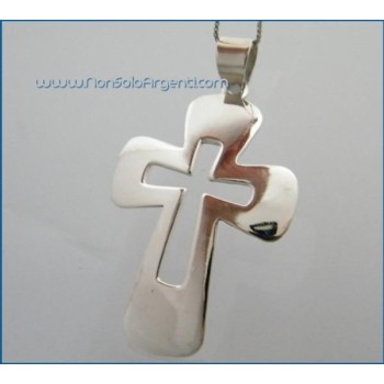 NSA|925 SILVER Choker with Cross Pendant necklace with crucifix