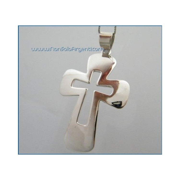 NSA|925 SILVER Choker with Cross Pendant necklace with crucifix