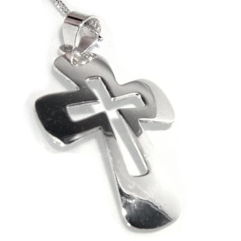 NSA|925 SILVER Choker with Cross Pendant necklace with crucifix
