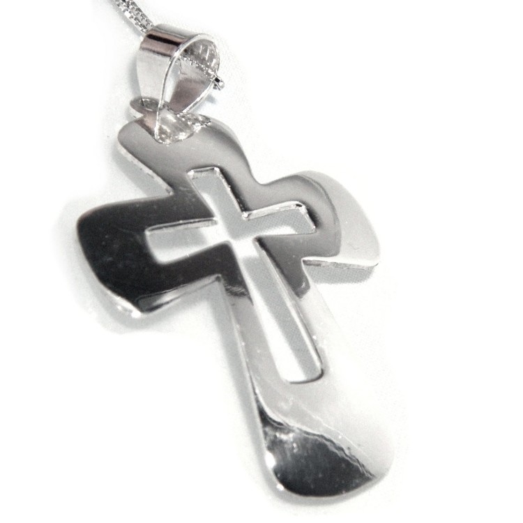 NSA|925 SILVER Choker with Cross Pendant necklace with crucifix