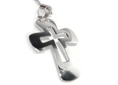 NSA|925 SILVER Choker with Cross Pendant necklace with crucifix