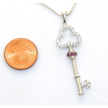 NSA|fine silver : Necklace for  woman with  Key pendant