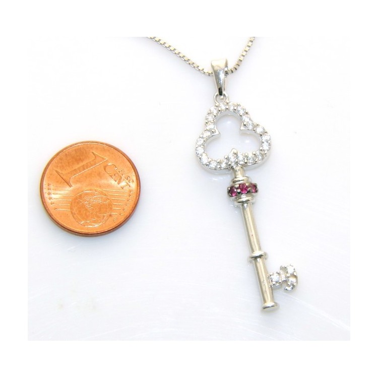 NSA|fine silver : Necklace for  woman with  Key pendant