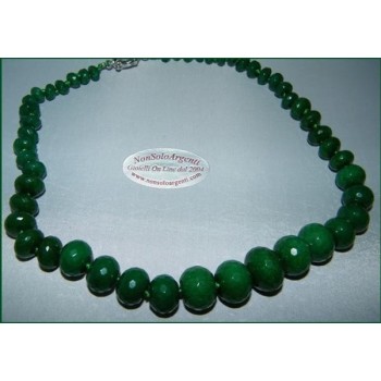 NSA|Collana Pietre Calibrate di agata verde