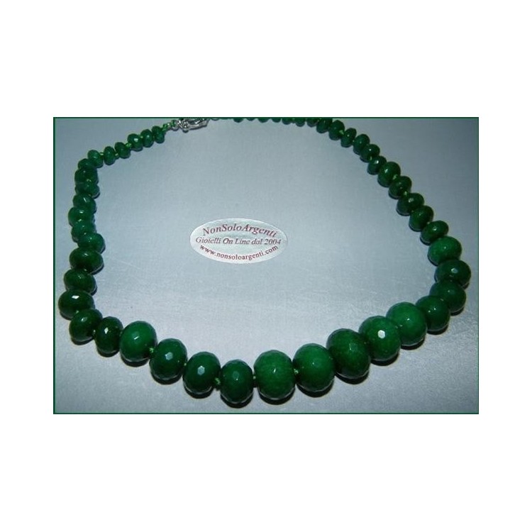 NSA|Collana Pietre Calibrate di agata verde