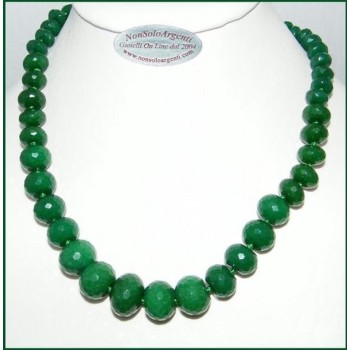 NSA|Collana Pietre Calibrate di agata verde