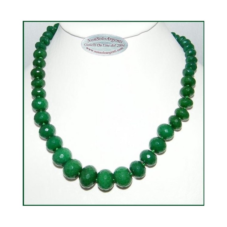 NSA|Collana Pietre Calibrate di agata verde