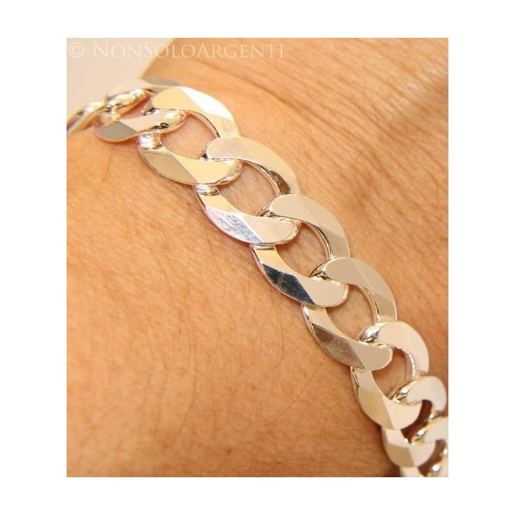 NonSoloArgenti|ARGENTO 925 : Bracciale o COLLANA  11 mm grumetta chiara