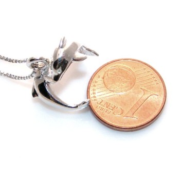 NSA|collana argento 925 con coppia di delfini