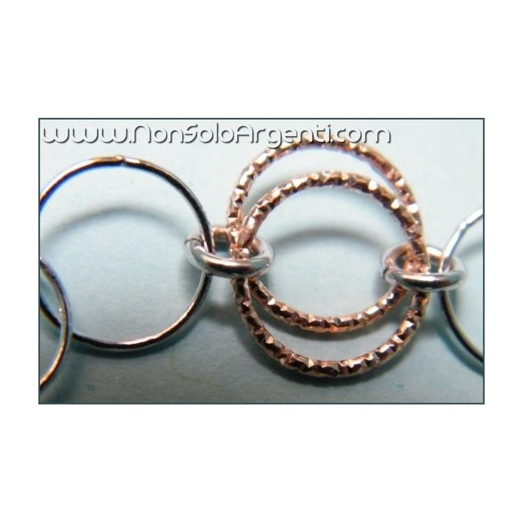 NSA|Argento 925 : Bracciale cerchi chiari e rosè