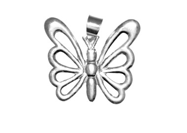 NSA|925 silver large butterfly pendant without necklace clear natural