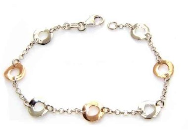 NSA|ARGENTO 925 : Bracciale donna 2 colori con cerchietti