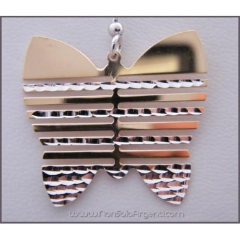 NSA|Necklace with dots and butterfly pendant. Laser cut with rosè parts