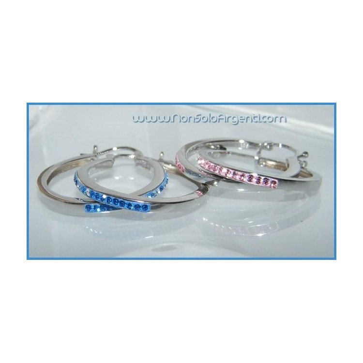 NSA|Argento 925 Rodiato : Orecchini Anelle