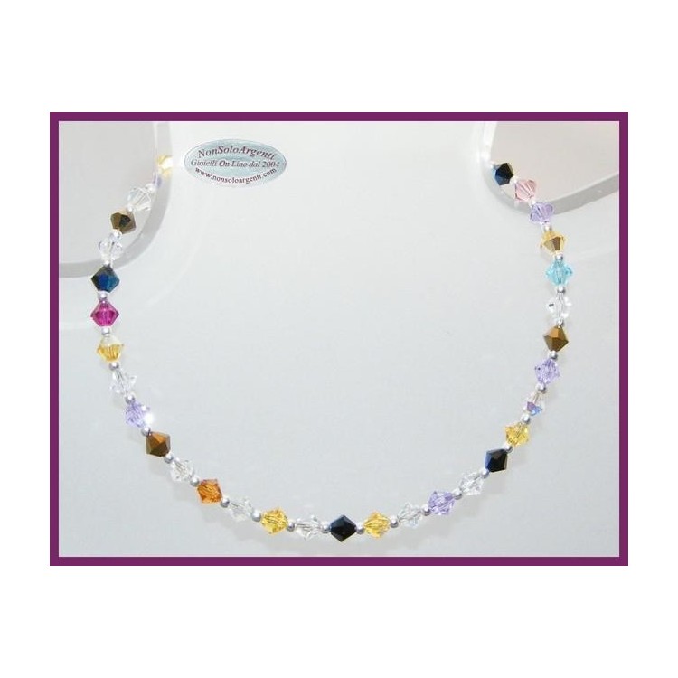 NSA|Bracciale Argento 925 Con Swarovski Bicono mis. 21