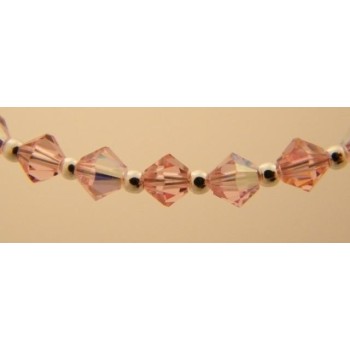 NSA|Bracciale Argento 925 Con Swarovski Bicono mis. 22 cm ROSA