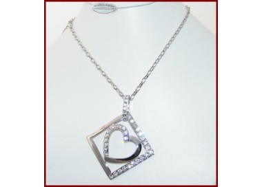 NSA|Collana Bigiotteria Ciondolo Cuore con Strass