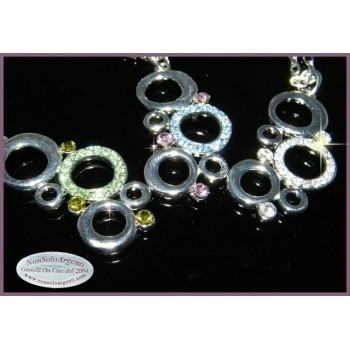 NSA|Collana Bigiotteria Ciondolo Cerchio in 3 colori