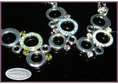 NSA|Collana Bigiotteria Ciondolo Cerchio in 3 colori