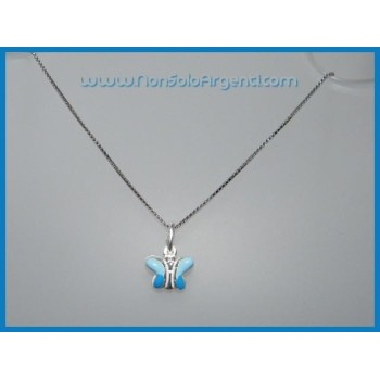 NSA|Girocollo veneziano in argento 925 con ciondolo Farfalla in vari colori