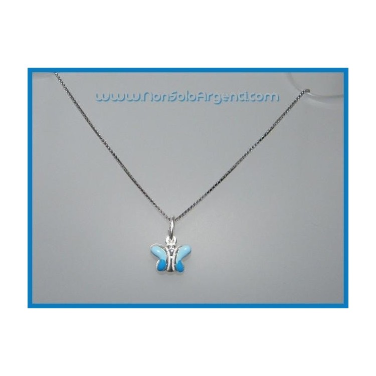 NSA|Girocollo veneziano in argento 925 con ciondolo Farfalla in vari colori