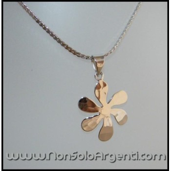 NSA|Ciondolo Argento 925 : Fiore Stilizzato
