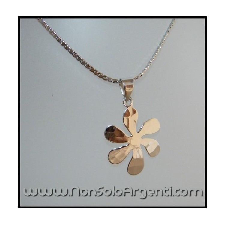 NSA|Ciondolo Argento 925 : Fiore Stilizzato