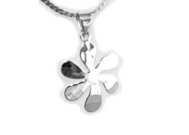 NSA|Ciondolo Argento 925 fiore stilizzato senza collana