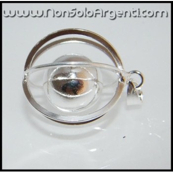 NSA|Ciondolo Argento 925 : Sfera Aperta Con Pallina interna