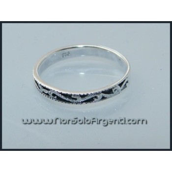 NSA|Anello Argento 925 da uomo : Fascia lavorata mis 21