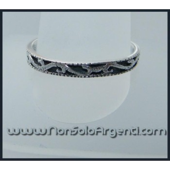 NSA|Anello Argento 925 da uomo : Fascia lavorata mis 21