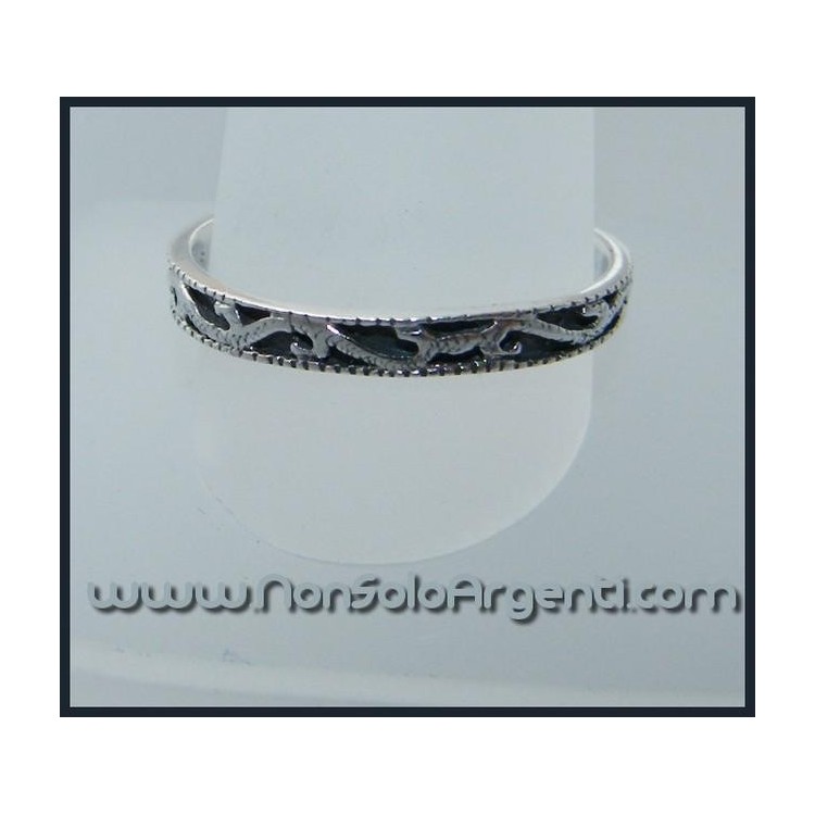 NSA|Anello Argento 925 da uomo : Fascia lavorata mis 21