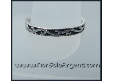 NSA|Anello Argento 925 da uomo : Fascia lavorata mis 21