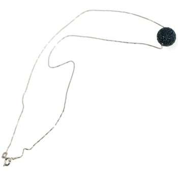 NSA|925 silver necklace cobalt blue sphere cubic zirconia for woman