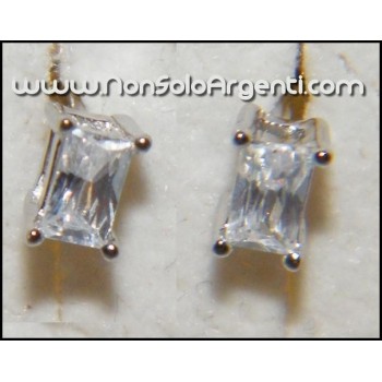 NSA|Orecchini NAVETTE in argento 925 e Zirconia