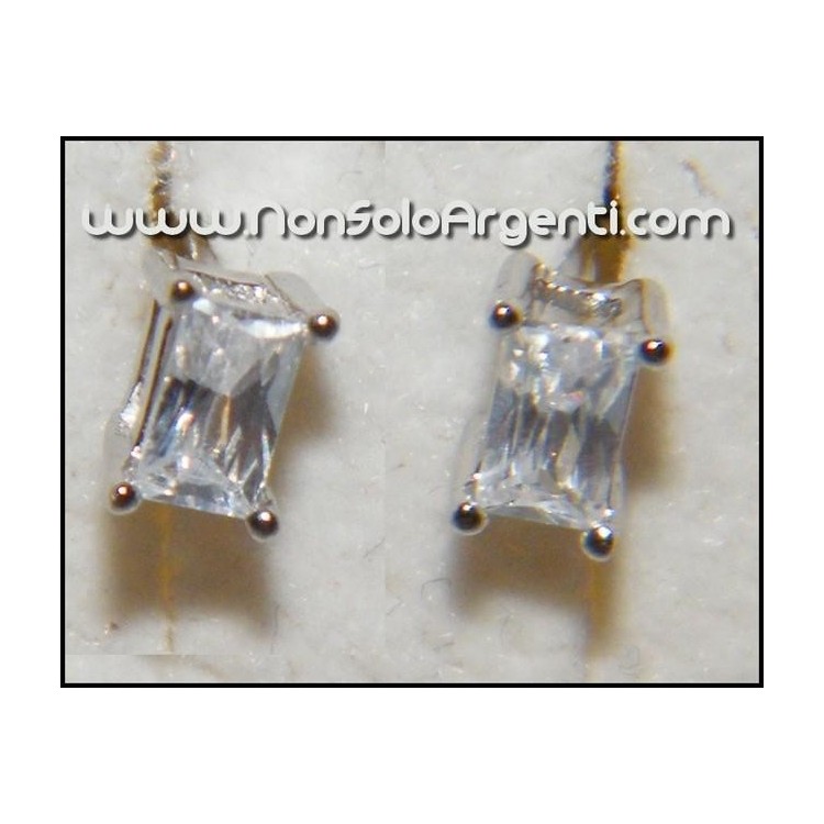 NSA|Orecchini NAVETTE in argento 925 e Zirconia