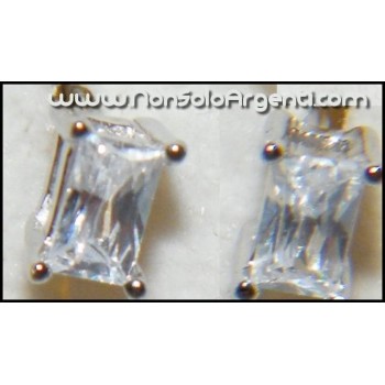 NSA|Orecchini NAVETTE in argento 925 e Zirconia