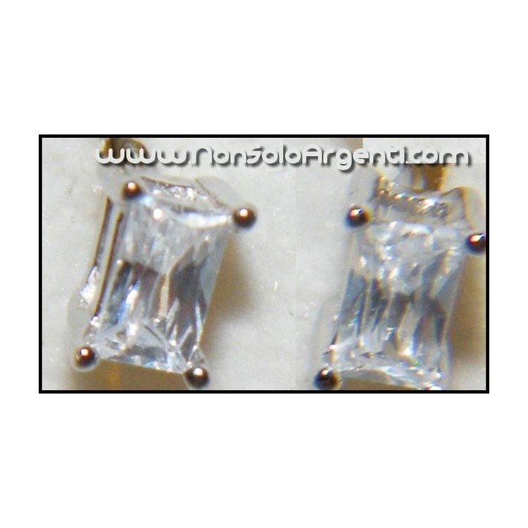 NSA|Orecchini NAVETTE in argento 925 e Zirconia