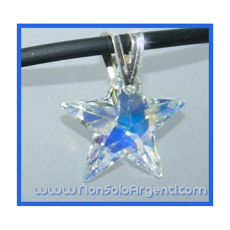 NSA|Ciondolo in Argento 925 con Stella Media swarovski certificato